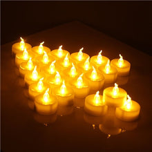 Load image into Gallery viewer, 12 pcs/pack Flickering Flameless LED Tea light Flicker Tea Candle Light Party Wedding Candels Safety Home Decoration