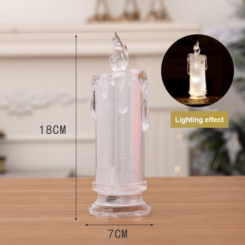 18cm LED Candle Lamp Flameless Safety Candles Home Wedding Birthday Party Festival Decoration Romantic Atmosphere Light Creative