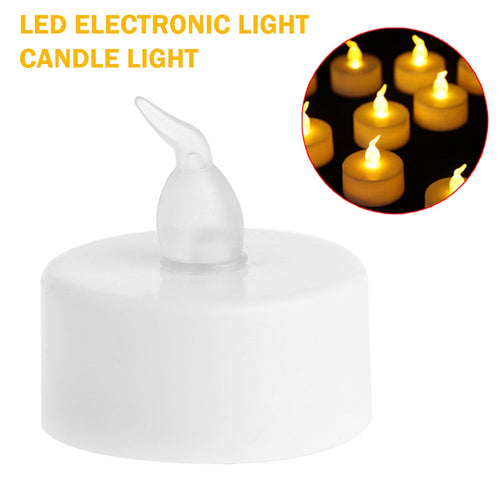 12pcs/Lot LED Candle Flameless Battery Operated Yellow Flashing Candle Light For Birthday Holiday Home Party Wedding Decor