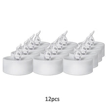 Load image into Gallery viewer, 12pcs/Lot LED Candle Flameless Battery Operated Yellow Flashing Candle Light For Birthday Holiday Home Party Wedding Decor