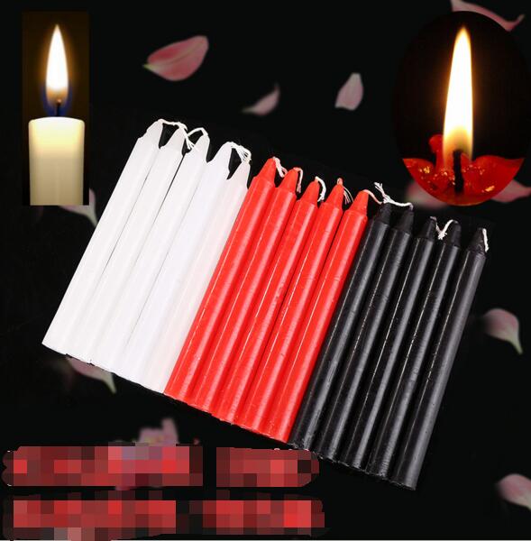 Black Candles Household Lighting Candles Daily  Decorate Candle Smoke-free Romantic Wedding Long Pole classic Candles