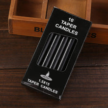 Load image into Gallery viewer, Black Candles Household Lighting Candles Daily  Decorate Candle Smoke-free Romantic Wedding Long Pole classic Candles