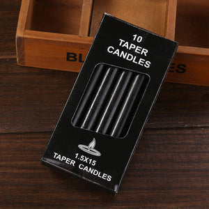 Black Candles Household Lighting Candles Daily  Decorate Candle Smoke-free Romantic Wedding Long Pole classic Candles
